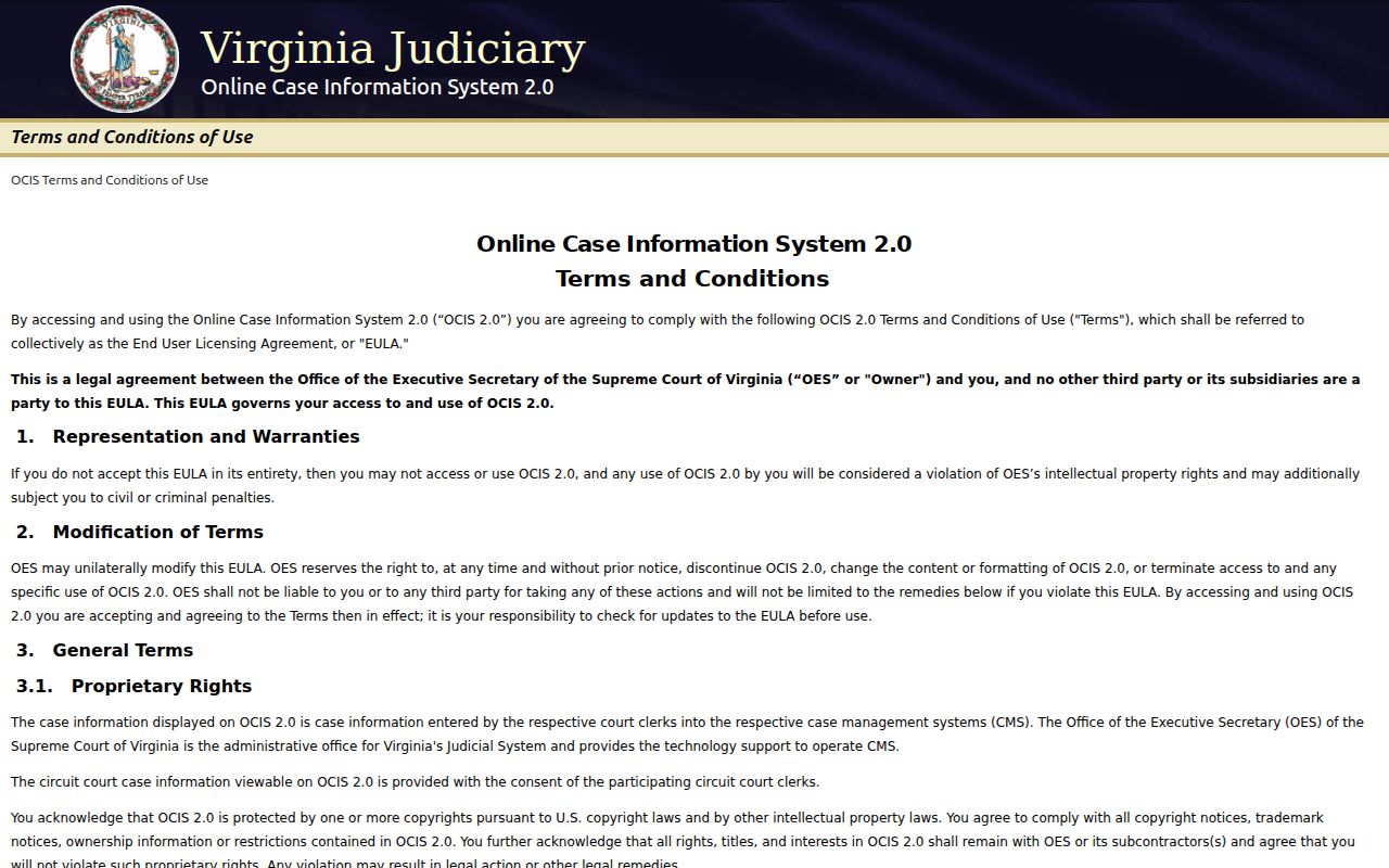 Chesterfield residents directory OCIS court search choices